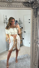 Load image into Gallery viewer, Frilly Ruffle Cream/Honey Two Piece Set