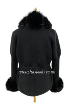 Load image into Gallery viewer, Soft Faux Fur Cardigan (Black) PREMIUM COLLECTION