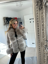Load image into Gallery viewer, Soft Faux Fur Cardigan (Beige) PREMIUM COLLECTION
