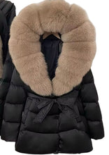 Load image into Gallery viewer, Luxe Fur Midi Puffer Coat
