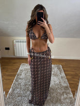 Load image into Gallery viewer, Geo Print Bikini & Skirt Set