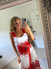 Load image into Gallery viewer, Frill Swimsuit & Sarong Set (White/Red)