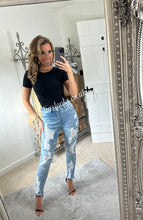 Load image into Gallery viewer, Diamanté Ripped Jeans