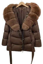 Load image into Gallery viewer, Luxe Fur Midi Puffer Coat