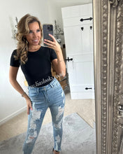 Load image into Gallery viewer, Diamanté Ripped Jeans