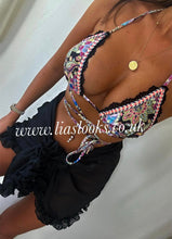 Load image into Gallery viewer, Frilly Ruffle Black Sarong
