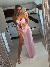 Load image into Gallery viewer, Baby Pink Frill Bikini Set (3 Piece)