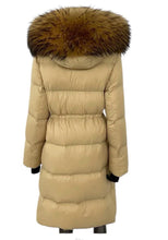 Load image into Gallery viewer, Fur Drawstring Hooded Puffer Coat (Long Line)