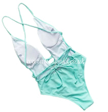 Load image into Gallery viewer, Mint Tie Up Swimsuit (CLEARANCE)