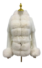Load image into Gallery viewer, Soft Faux Fur Cardigan (Ivory) PREMIUM COLLECTION