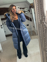 Load image into Gallery viewer, Fur Drawstring Hooded Puffer Coat (Long Line)