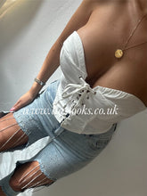 Load image into Gallery viewer, Diamanté Tassel Ripped Jeans (CLEARANCE)