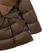 Load image into Gallery viewer, Luxe Fur Midi Puffer Coat