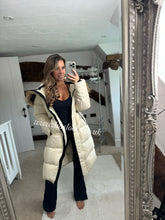 Load image into Gallery viewer, Fur Drawstring Hooded Puffer Coat (Long Line)