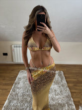 Load image into Gallery viewer, Lemon Flower/Leopard Bikini & Skirt Set