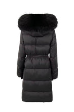 Load image into Gallery viewer, Fur Drawstring Hooded Puffer Coat (Long Line)