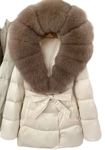 Load image into Gallery viewer, Luxe Fur Midi Puffer Coat