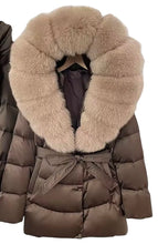 Load image into Gallery viewer, Luxe Fur Midi Puffer Coat