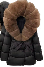 Load image into Gallery viewer, Luxe Fur Midi Puffer Coat