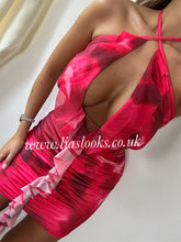 Load image into Gallery viewer, Frilly Deep Plunge Dress