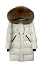 Load image into Gallery viewer, Fur Drawstring Hooded Puffer Coat (Long Line)