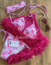 Load image into Gallery viewer, Frilly Ruffle Raspberry Pink Sarong