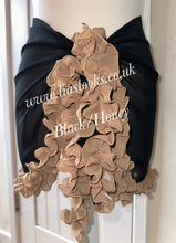 Load image into Gallery viewer, Frilly Ruffle Black/Honey Combo Sarong