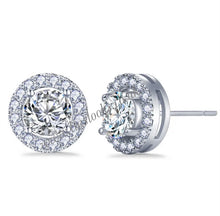 Load image into Gallery viewer, Small Bling Tennis Stud Earrings (Silver)