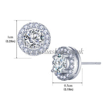 Load image into Gallery viewer, Small Bling Tennis Stud Earrings (Silver)