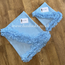 Load image into Gallery viewer, Frilly Ruffle Baby Blue Sarong