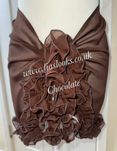 Load image into Gallery viewer, Frilly Ruffle Chocolate Brown Sarong