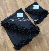 Load image into Gallery viewer, Frilly Ruffle Black Sarong