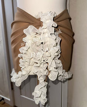 Load image into Gallery viewer, Frilly Ruffle Honey/Cream Combo Sarong