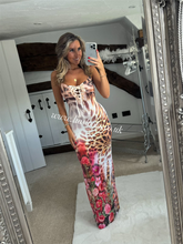 Load image into Gallery viewer, Floral Leopard Maxi Dress