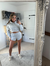 Load image into Gallery viewer, Grey Hoodie Short Set (PREMIUM COLLECTION) CLEARANCE