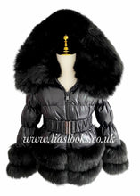Load image into Gallery viewer, CHILDREN’S - Ebony Black Romani Coat (Faux Fur)
