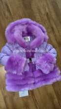Load image into Gallery viewer, Lilac Romani Coat (Faux Fur)