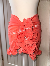 Load image into Gallery viewer, Frilly Ruffle Coral Sarong