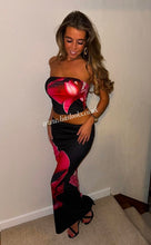 Load image into Gallery viewer, Black Flower Print Maxi Co Ord