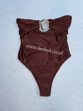 Load image into Gallery viewer, Gold Detailed Bodysuit (clearance)