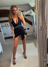 Load image into Gallery viewer, Black/Cream Ruched Swimsuit