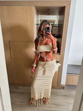 Load image into Gallery viewer, Two Piece Beige Beach Skirt Set - (CLEARANCE)