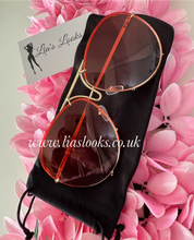 Load image into Gallery viewer, Rose Gradient Oversized Porsha Sunglasses