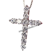 Load image into Gallery viewer, Bling Small Cross Necklace (Box Chain)