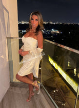 Load image into Gallery viewer, Gold Bandeau Ruched Dress (CLEARANCE)