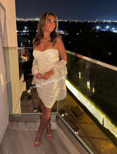 Load image into Gallery viewer, Gold Bandeau Ruched Dress (CLEARANCE)