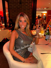 Load image into Gallery viewer, Slate Grey Faux Leather Co-Ord (CLEARANCE)