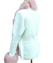 Load image into Gallery viewer, Soft Faux Fur Cardigan (Ivory/Pink) PREMIUM COLLECTION