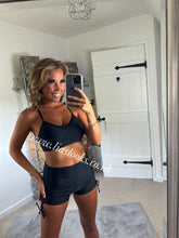 Load image into Gallery viewer, Black Short Ruched Set (CLEARANCE)