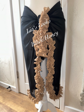 Load image into Gallery viewer, Frilly Ruffle Black/Honey Combo Sarong